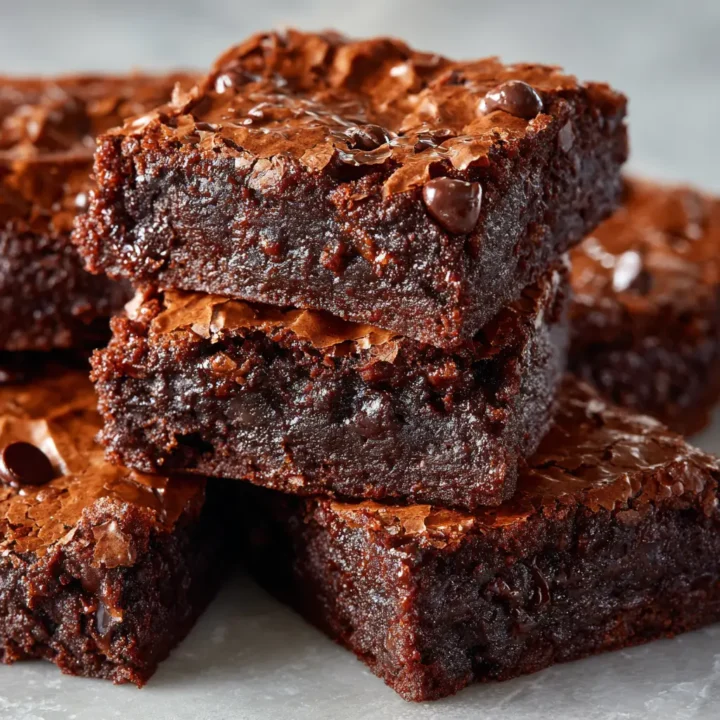 Decadent Crack-Top Fudgy Brownies