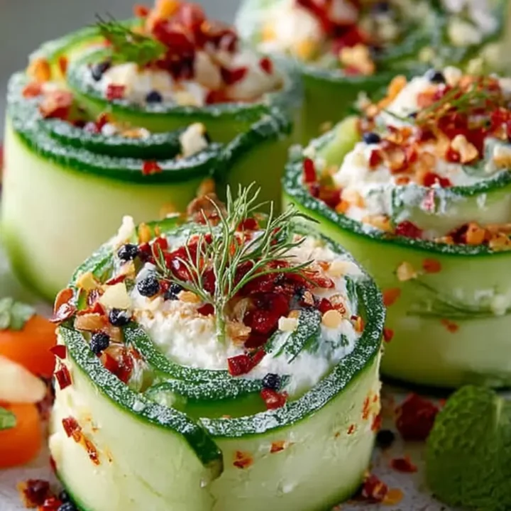 Crunchy Chicken Salad Cucumber Roll-Ups