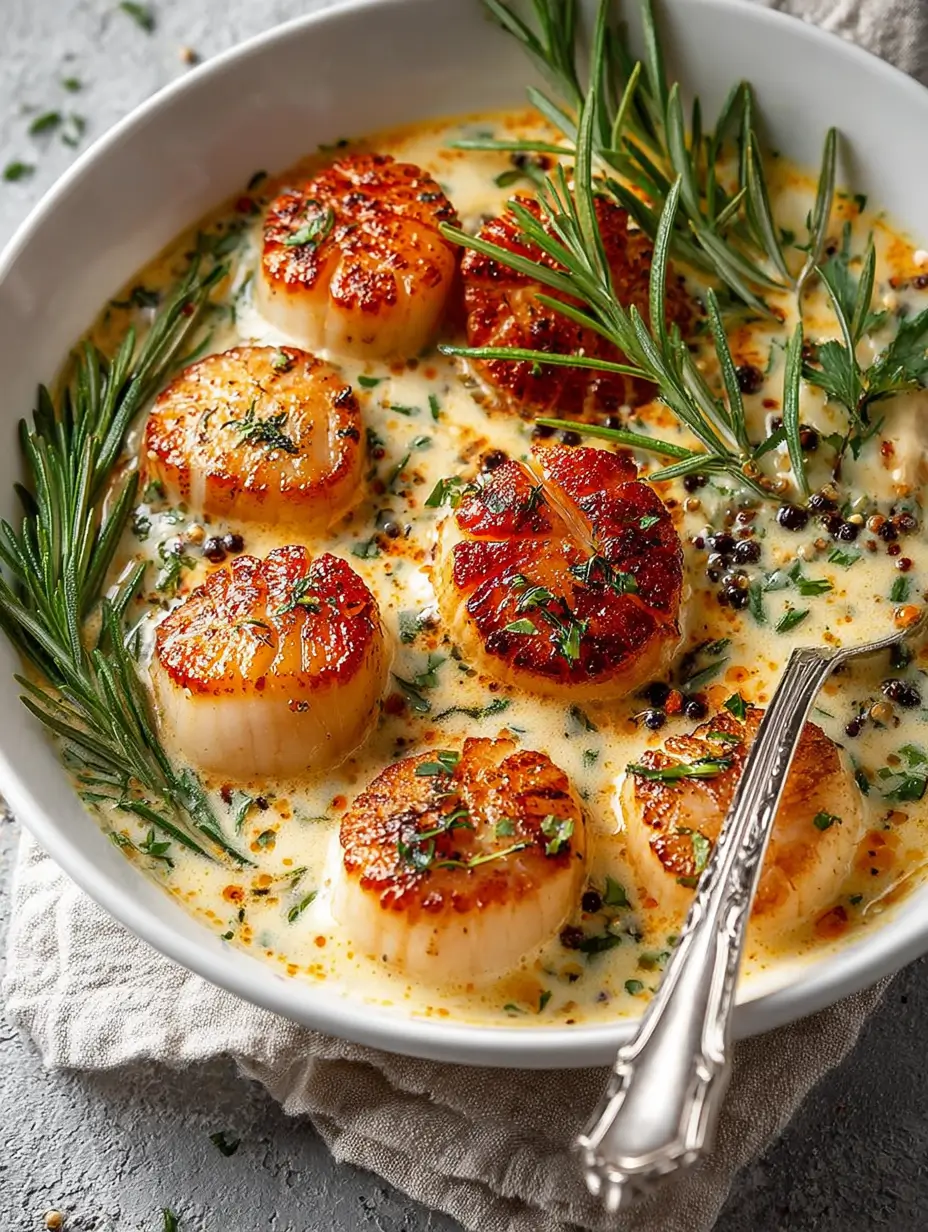 Elegant Scallops with Vodka Cream Sauce
