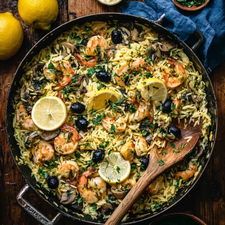 Lemon Feta Orzo Shrimp: A Bright and Flavorful Dish