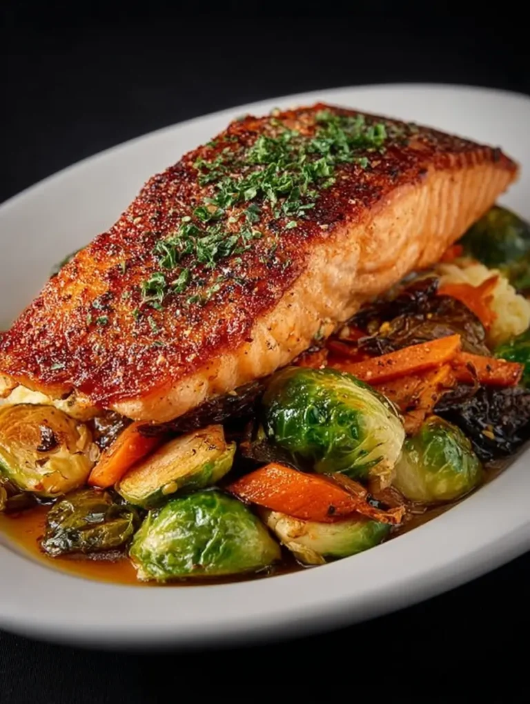Maple-Glazed Salmon with Roasted Root Vegetables