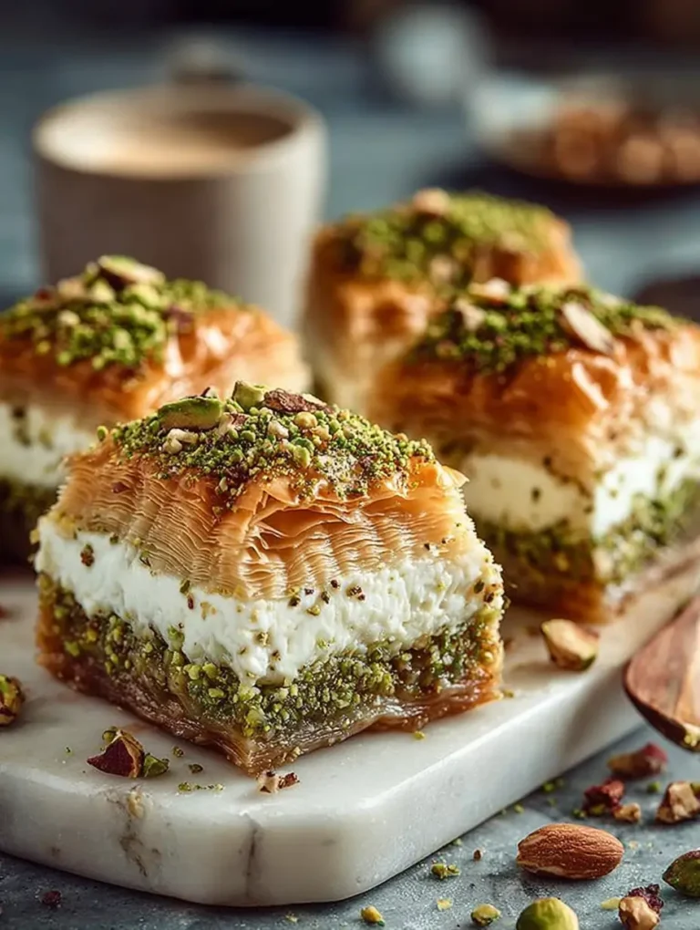 Honey Pistachio Baklava Cheesecake: A Decadent Fusion Dessert