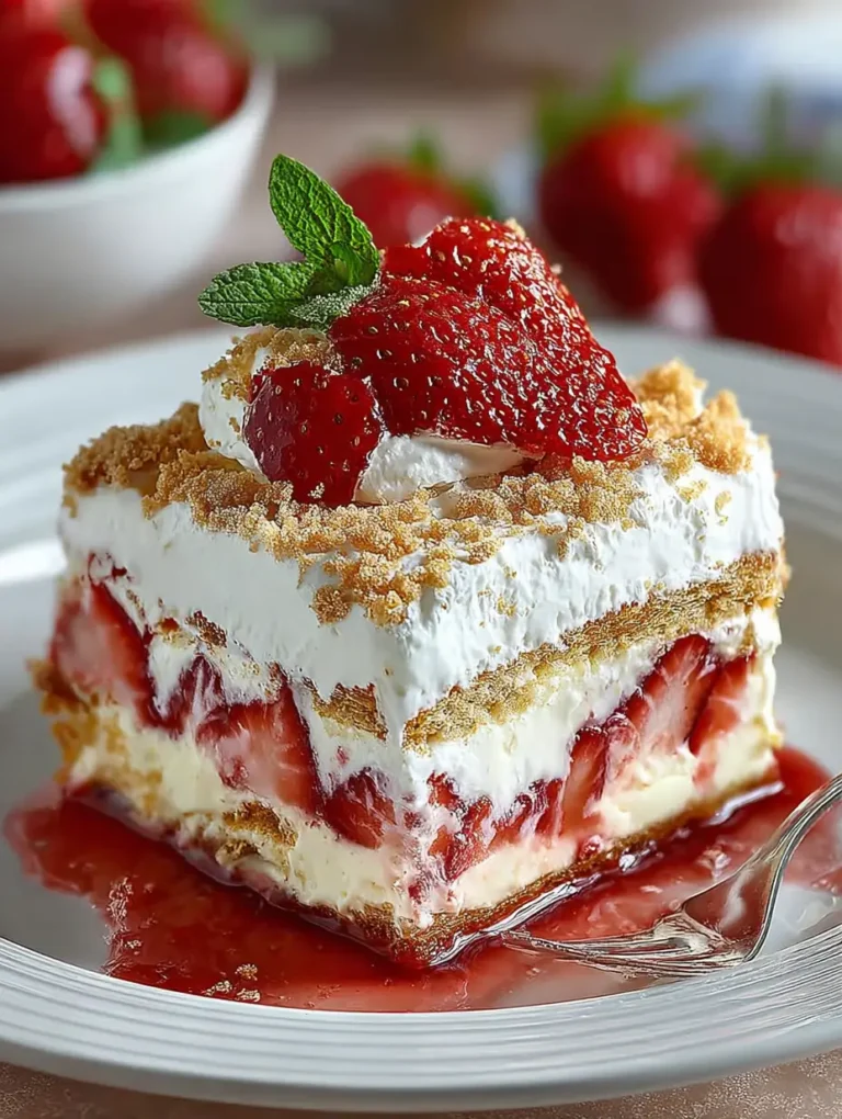 No-Bake Strawberry Cream Dessert: A Refreshing Treat