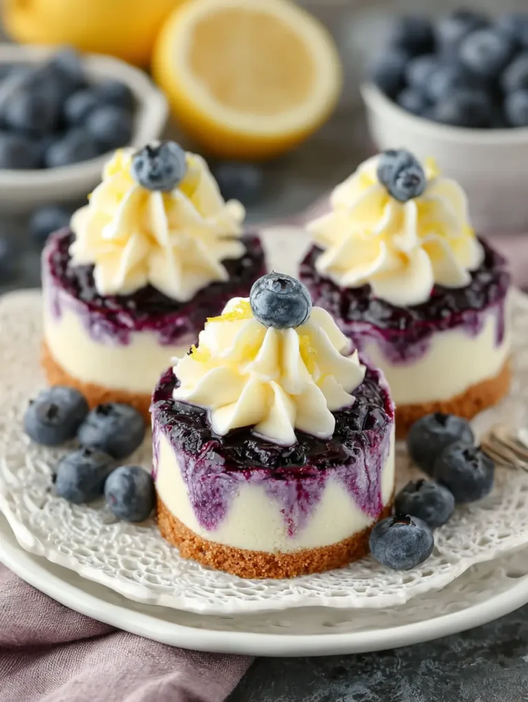 Lemon-Blueberry Mini Cheesecake Cupcakes: A Refreshing Delight