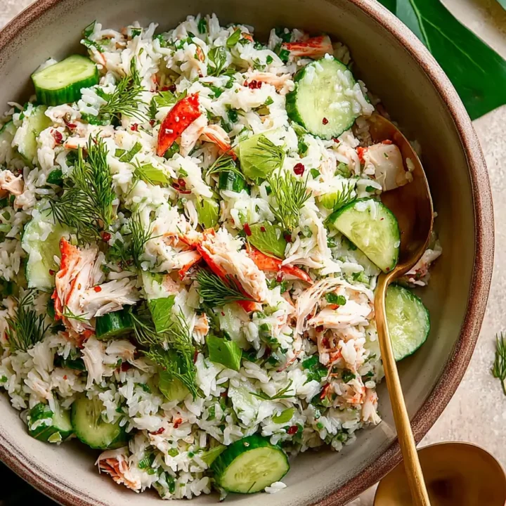 Quick Cucumber Salad with Crab Meat