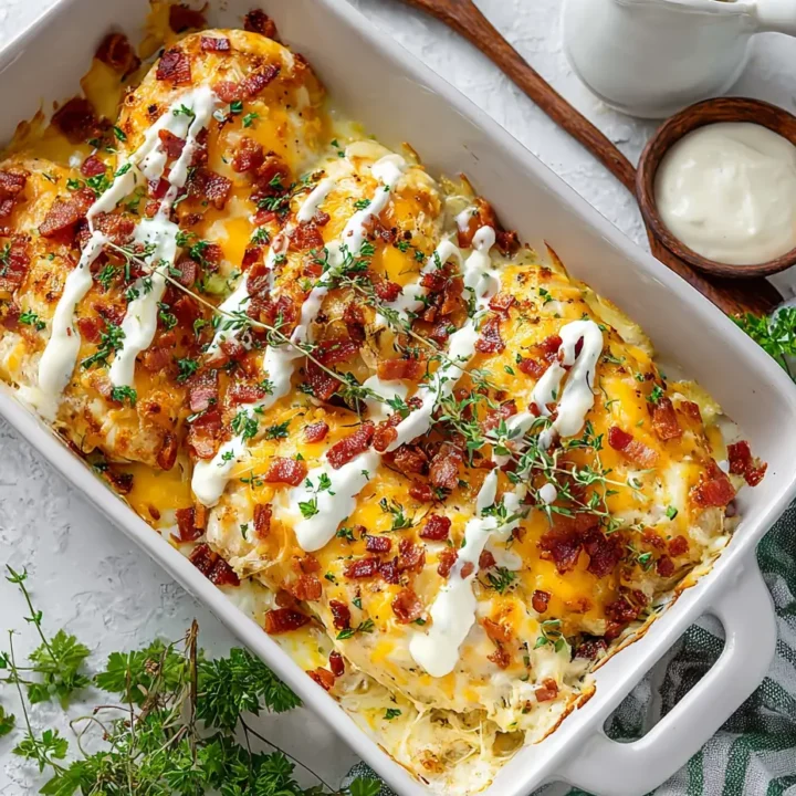Keto Low Carb Chicken Bacon Ranch Casserole