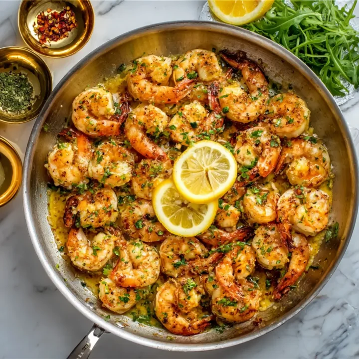 Lemon Garlic Shrimp Pasta