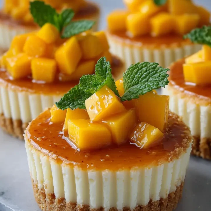 Mini Mango Cheesecake Domes: A Tropical Delight