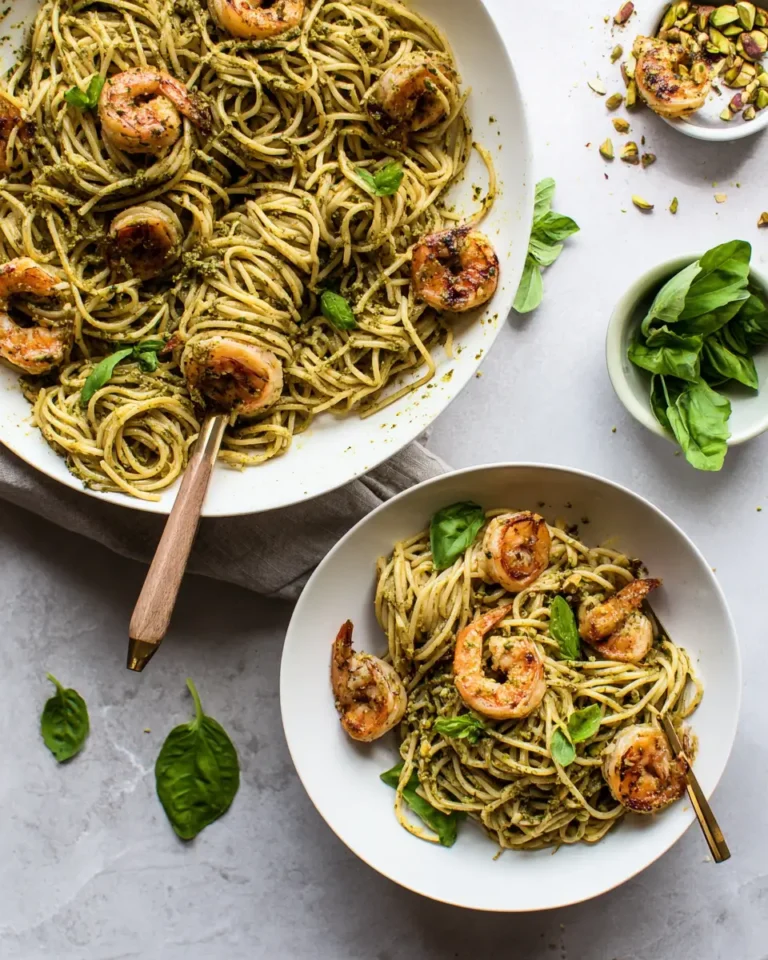 Pistachio Pesto Shrimp Pasta: A Flavorful Dish
