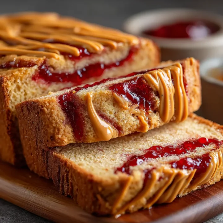 Peanut Butter Jelly Snack Bread