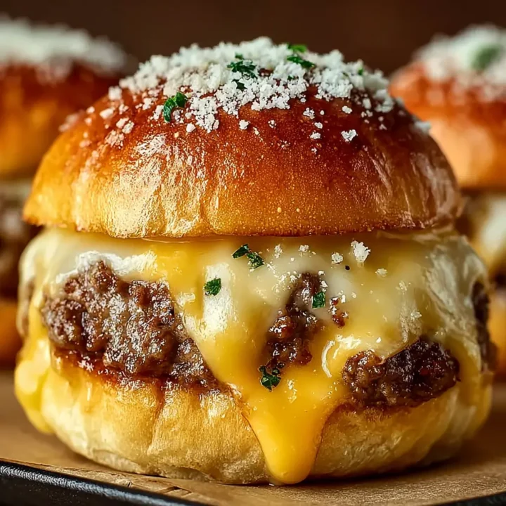 Delicious Garlic Parmesan Cheeseburger Bombs