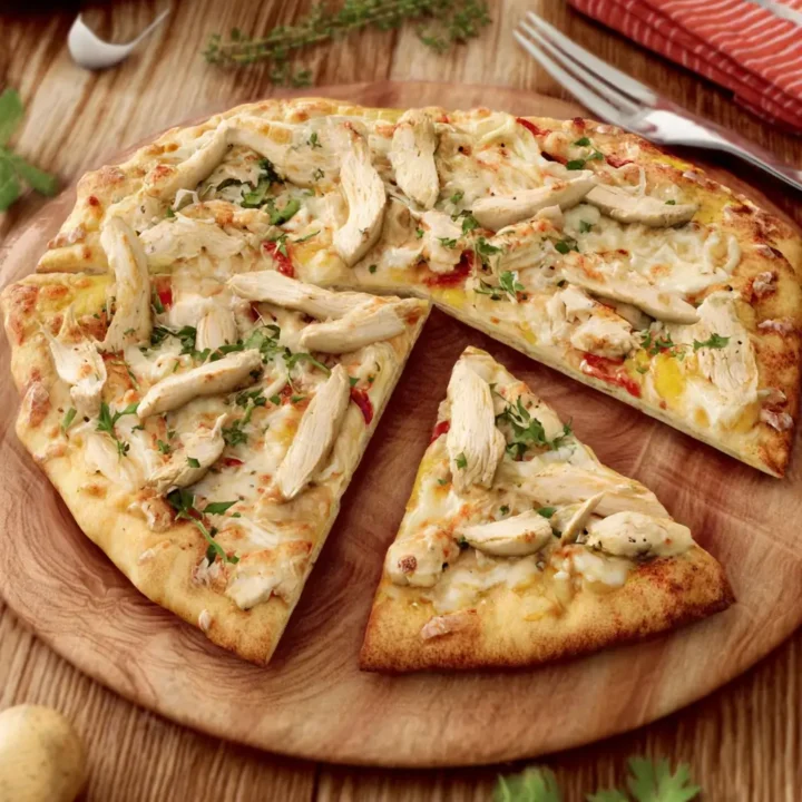 Roasted Garlic White Chicken Pizza Recipe