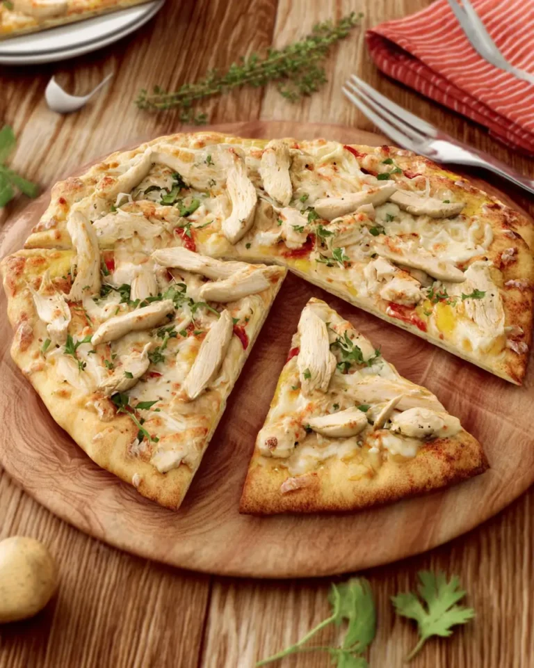 Roasted Garlic White Chicken Pizza Recipe