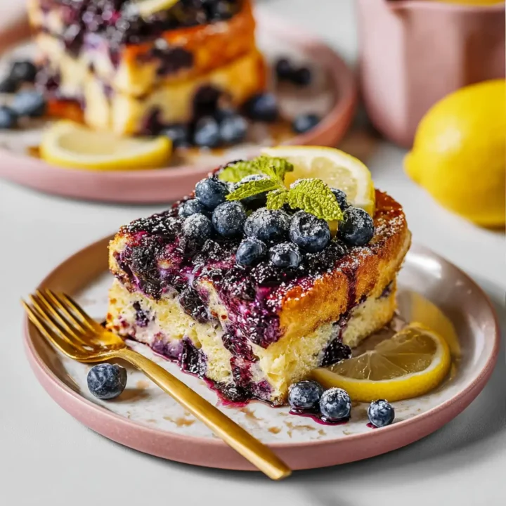 Delicious Blueberry Cream Cheese Croissant Casserole