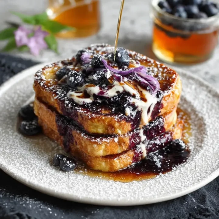 Creamy Blueberry Cream Cheese Stuffed French Toast
