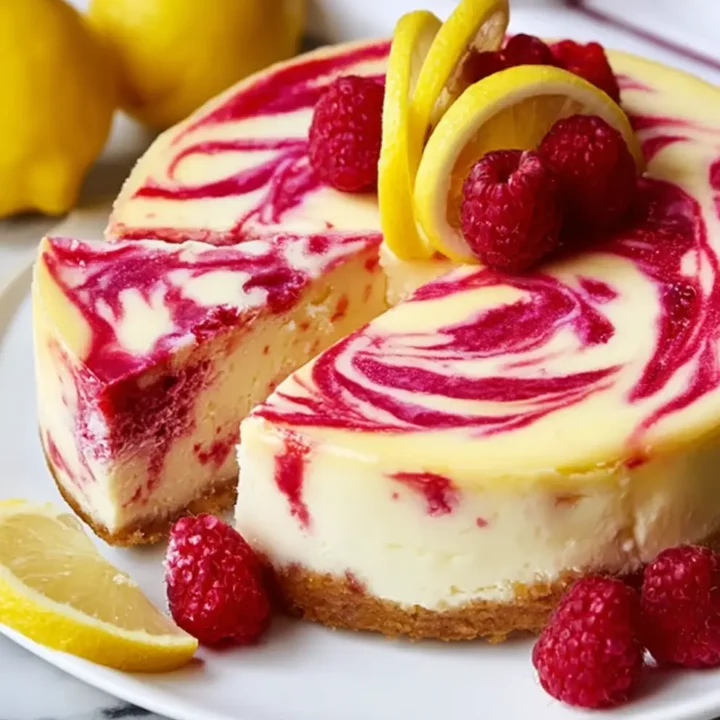 Raspberry Lemon Swirl Cheesecake: Light & Creamy Dessert with Fresh Flavor