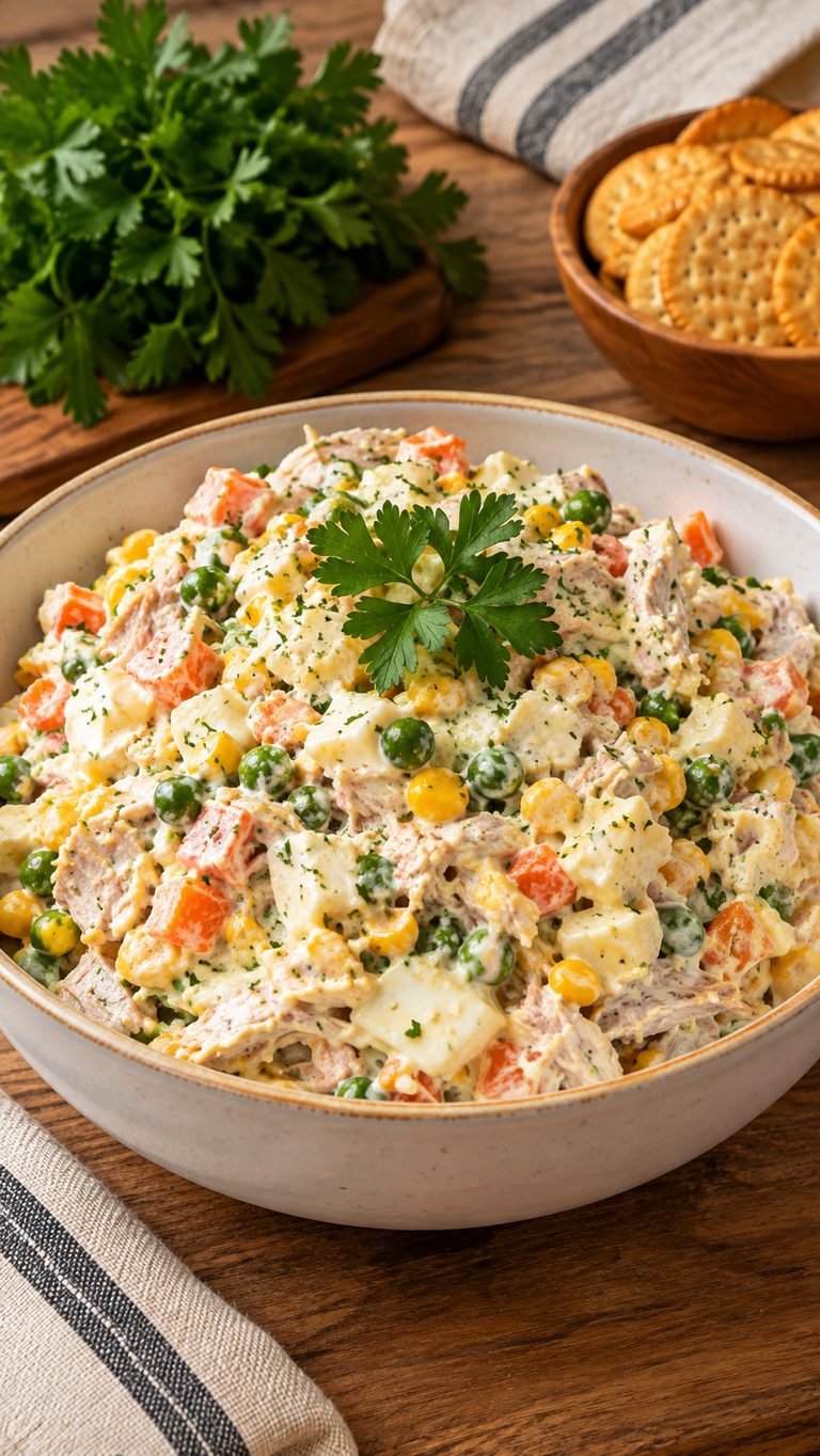 Ensalada de Pollo Cremosa: receta fácil, fresca y muy completa