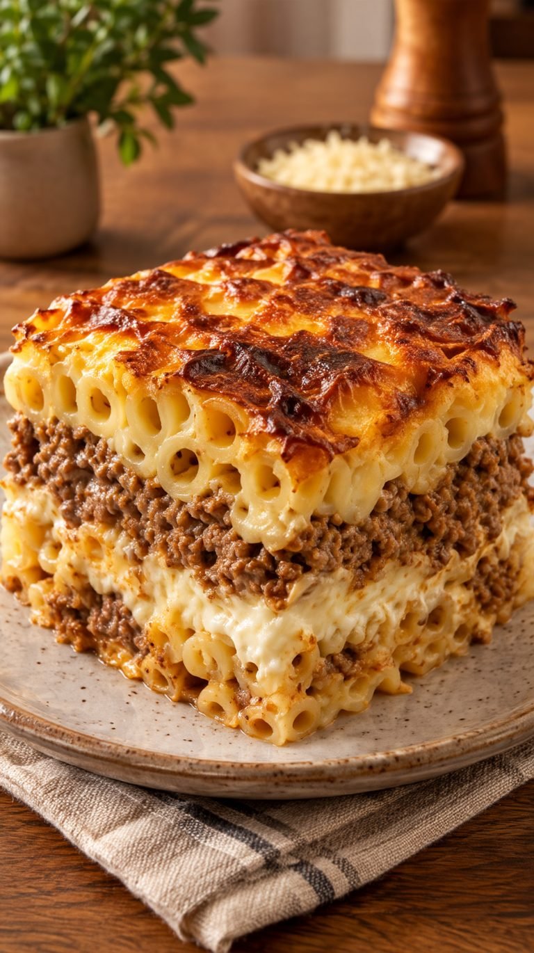 Authentic Pastitsio Greek Lasagna: receta griega tradicional, cremosa y muy reconfortante