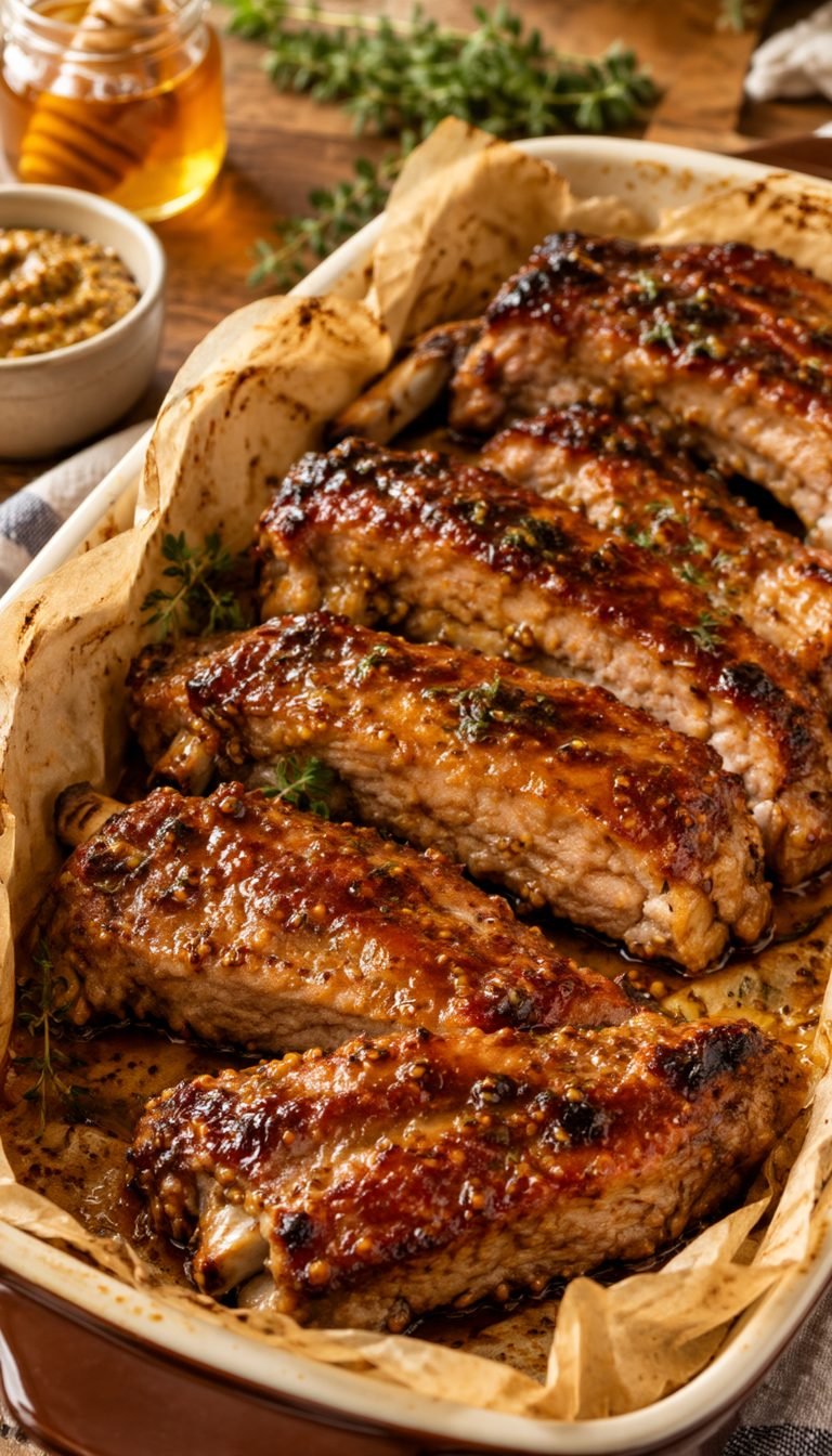 Costillas en Papillote con Salsa de Miel y Mostaza: receta jugosa, fácil y llena de sabor