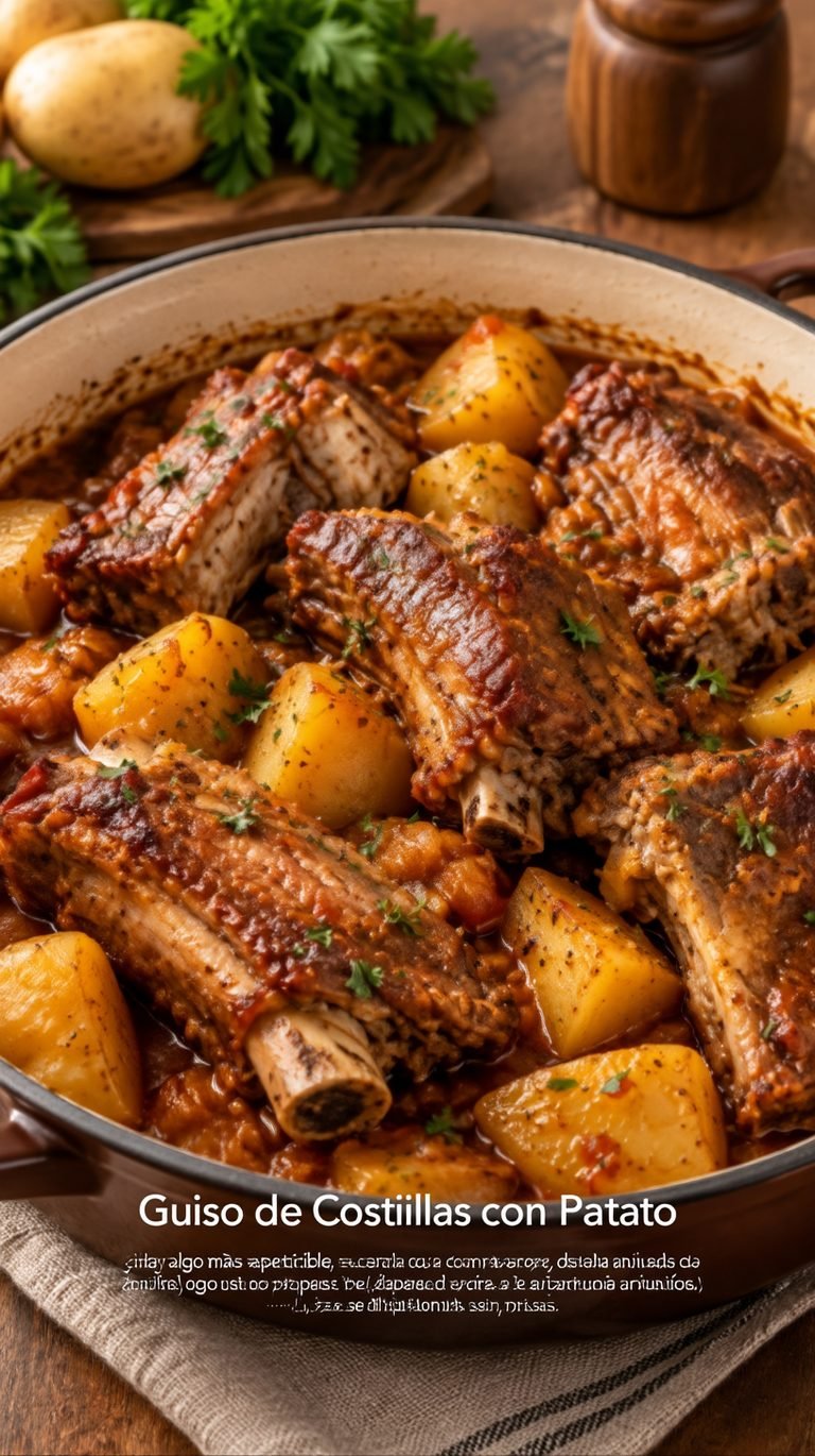 Guiso de Costillas con Patata: receta casera, sabrosa y de cuchara