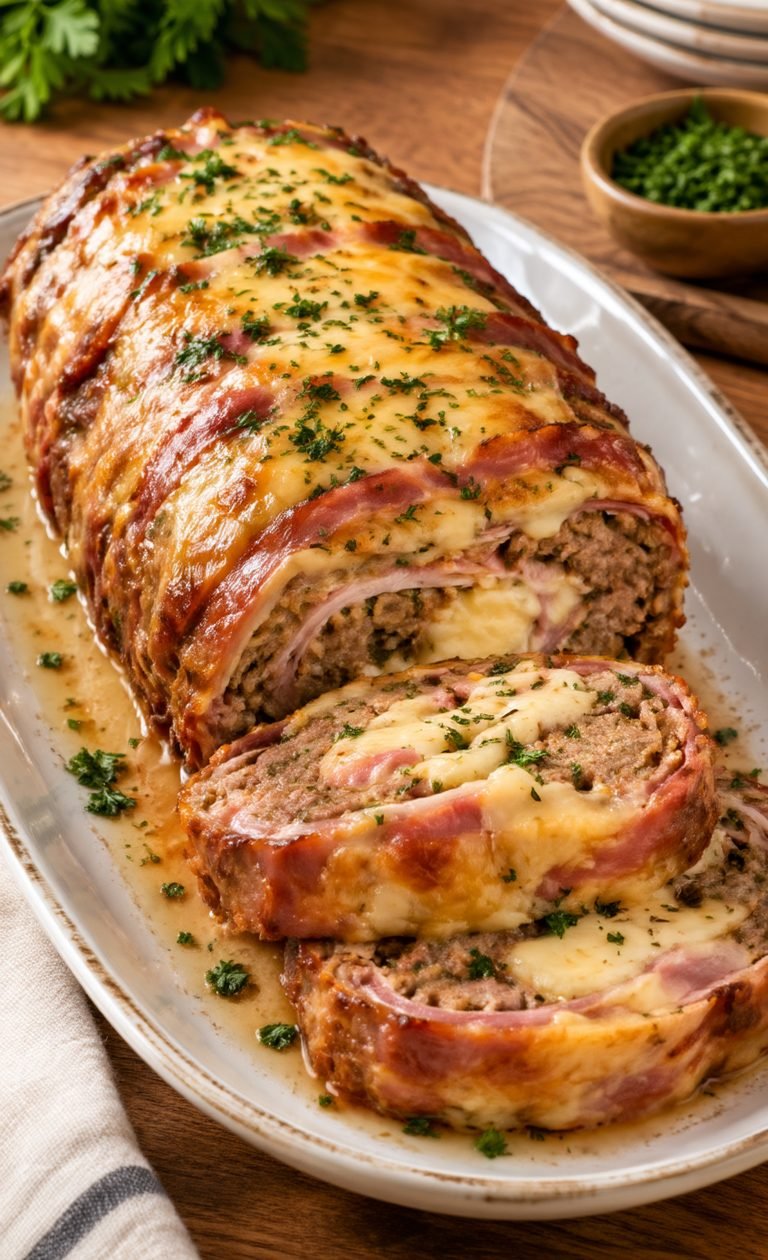 Rollo de carne picada con jamón de pollo y queso: receta jugosa, fácil y muy casera
