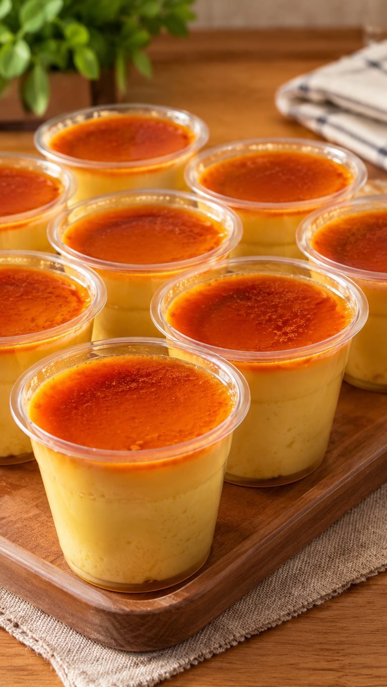 Flan en vaso para negocio: receta fácil, rentable y muy vistosa