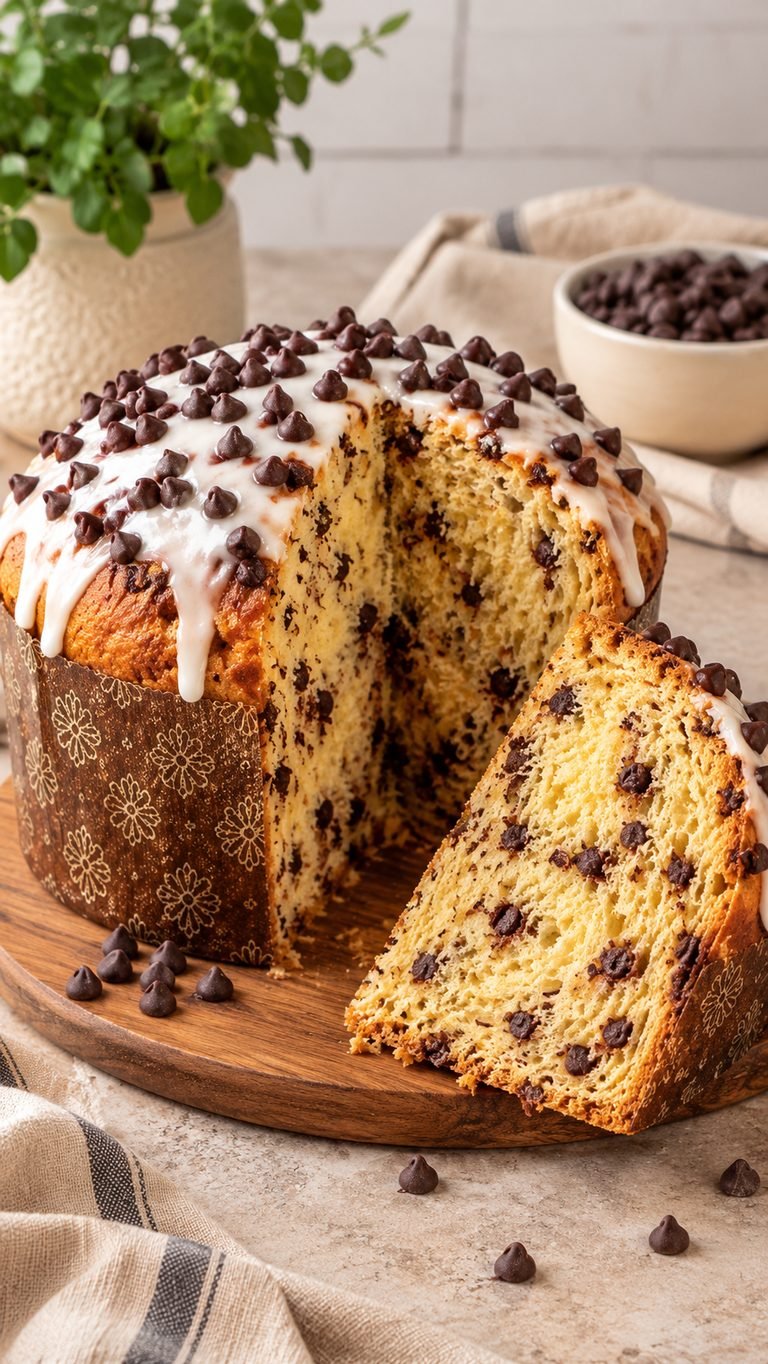 Pan dulce rápido sin amasado con chips de chocolate: esponjoso, fácil y listo para compartir