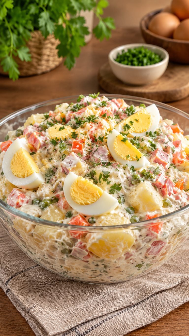 Ensalada Cremosa Alta en Proteína con Sabor Casero: fácil, saciante y muy completa