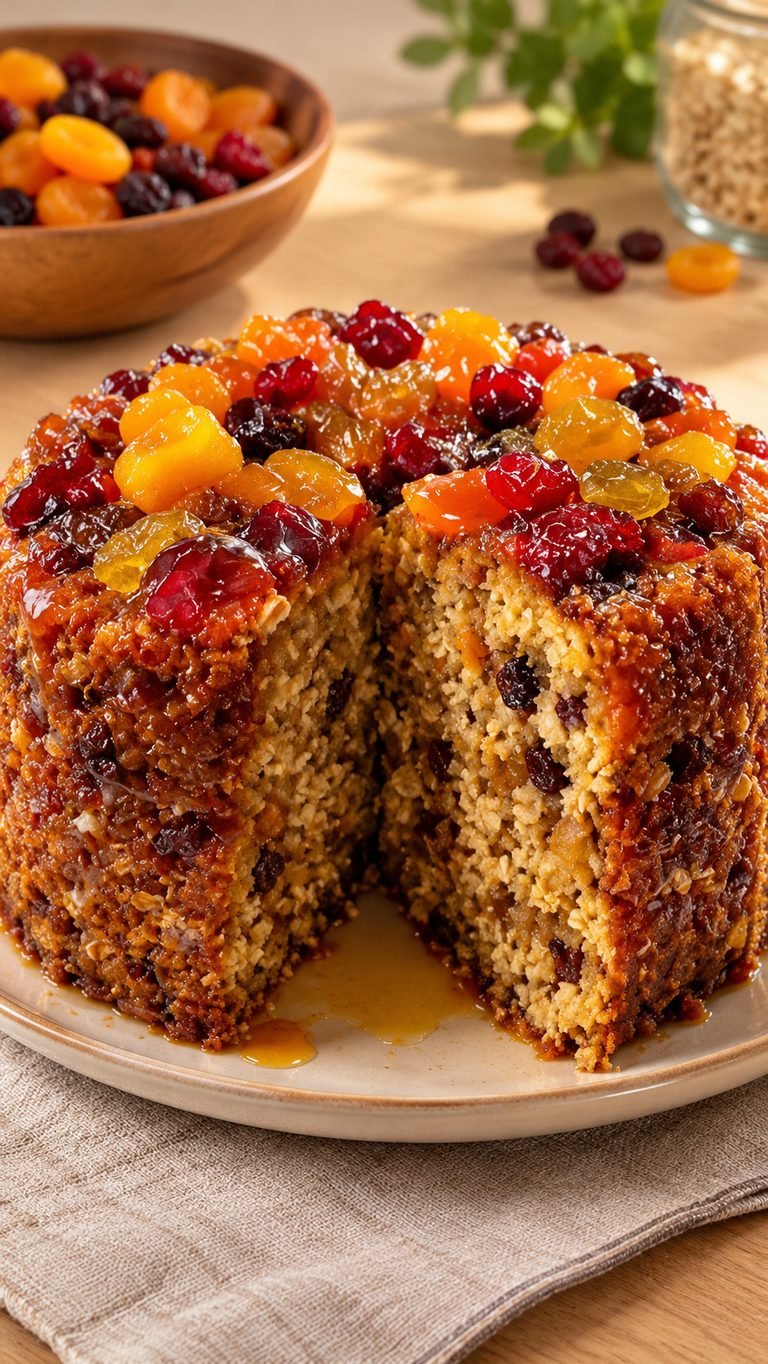 Pastel de avena con frutas secas: esponjoso, nutritivo y fácil de preparar