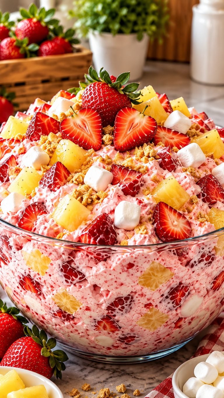 Ensalada de Nubes de Fresa: un postre ligero y delicioso